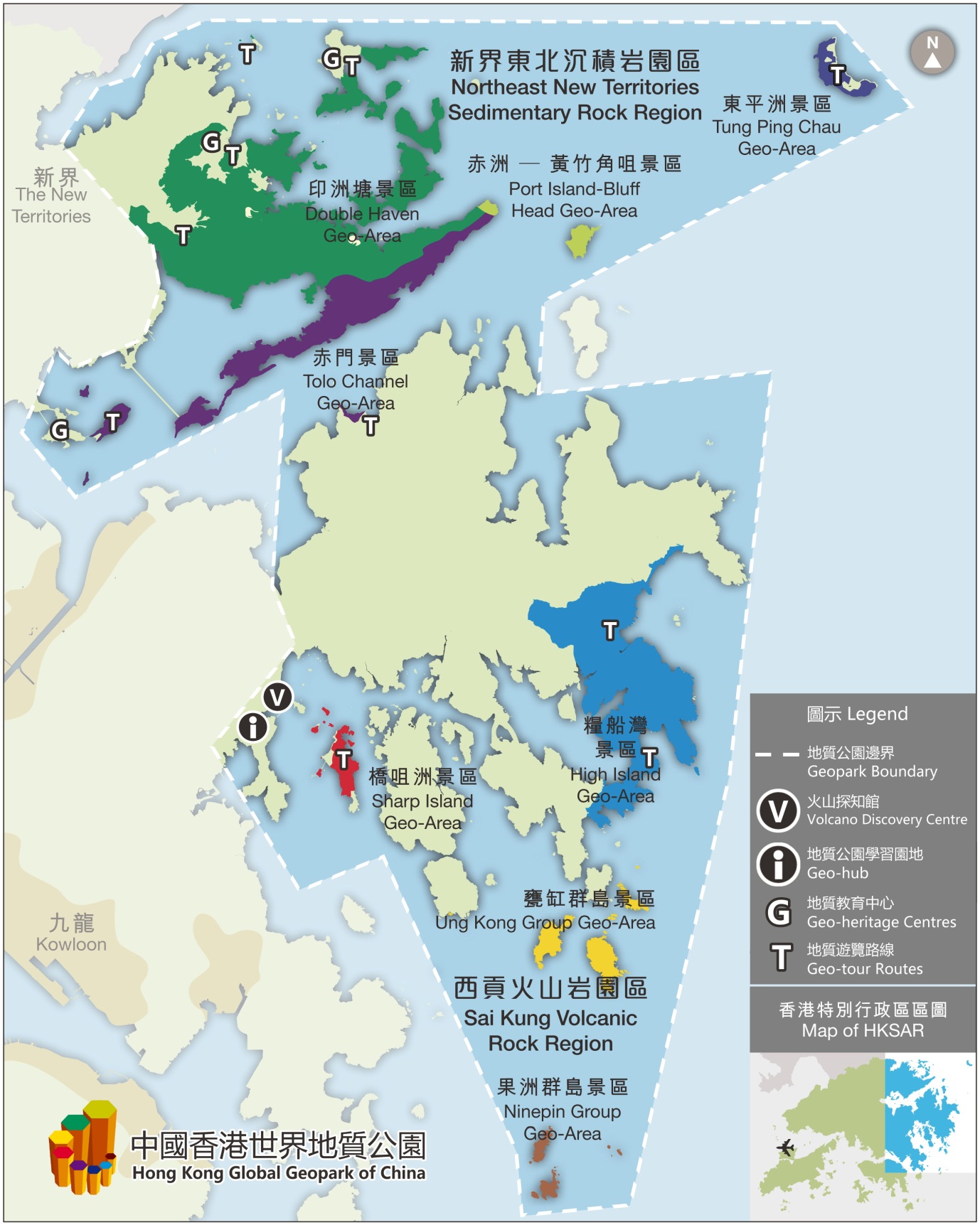 Map of Hong Kong Geopark